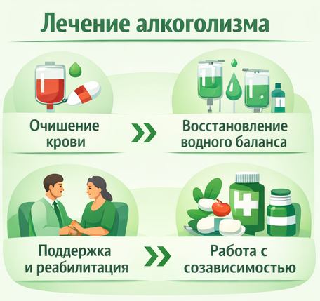 лечение алкоголизма в Искитиме этапы